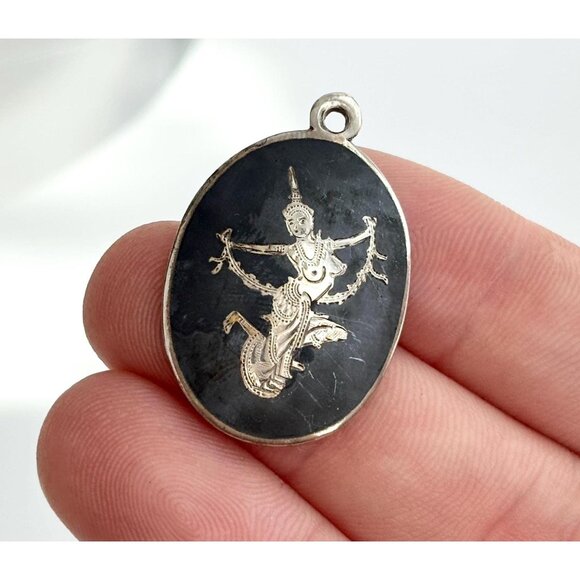 Jewelry - Mekkala(h) Siam Sterling Silver 925 Vintage Thai Made Nielloware Brooch Pin